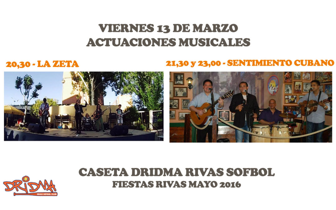 Fiestas de Rivas 2016: el viernes 13 actúan dos grupos en el chiringuito del Dridma